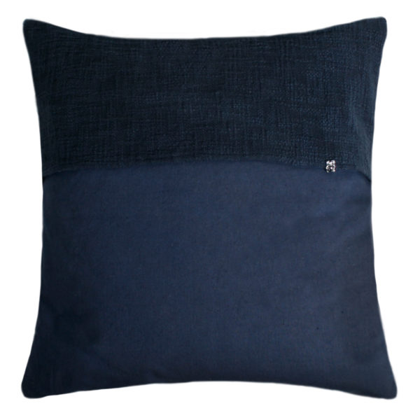 zoeppritz Plus Kissenhuelle, Farbe dunkelblau, Material Baumwolle Leinen in Groesse 50x50