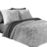 Calvin Klein Home Bettgarnitur Set Bettdecke Kopfkissen MONOGRAM, Material Baumwolle Modal, grau