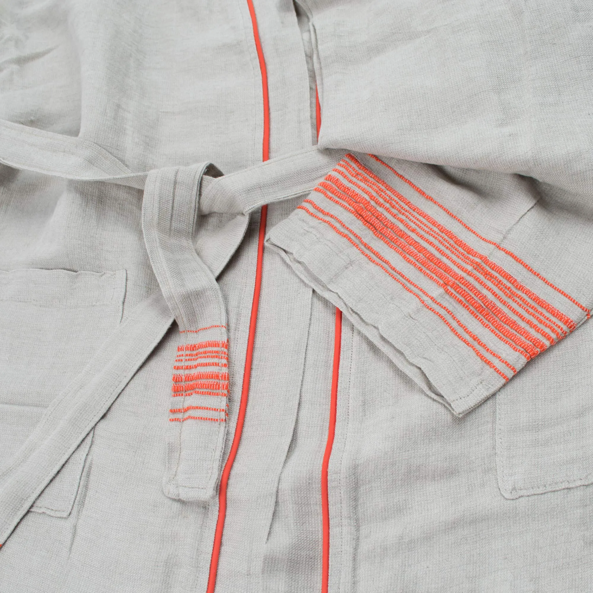 Mantel aus Leinen, Stripy, Material Leinen Baumwolle, orange Mantel aus Leinen, Stripy, Material Leinen Baumwolle, orange