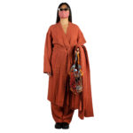 Coat for women and men in S-M, rust, linen, zoeppritz Stay