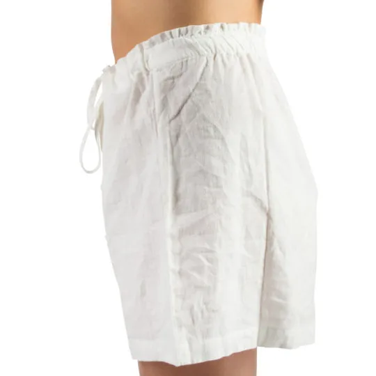 Shorts for women and men in S-M, white, linen and cotton, zoeppritz Shorty