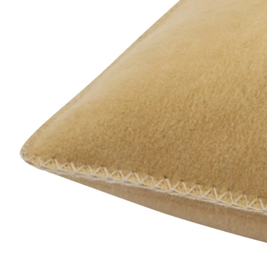 Kissenbezug 30x50cm in camelfarben, flauschig aus Fleece, zoeppritz Soft-Fleece