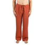 Sommerhose fuer Herren und Damen in L-XL, orange aus Leinen, zoeppritz Stay