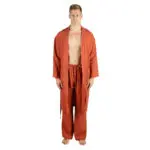 Summer trousers for men and women in L-XL, rust, linen, zoeppritz Stay