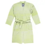 Bathrobe for women and men in s-m, acid green, cotton, zoeppritz Sunny Leg