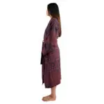 Bathrobe for women and men in s-m, brick, cotton, zoeppritz Sunny Leg