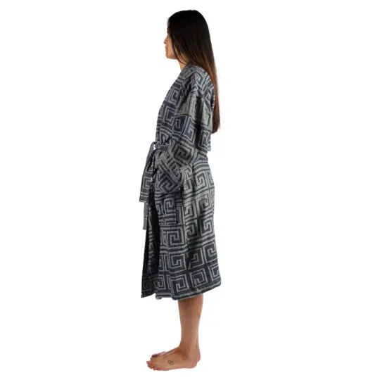 Bathrobe for women and men in s-m, seashell, cotton, zoeppritz Sunny Leg