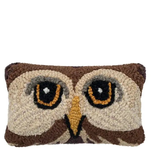 Kissen mit Eulenmotiv 20x30cm, braun aus Wolle und Baumwolle, zoeppritz Wiseowl