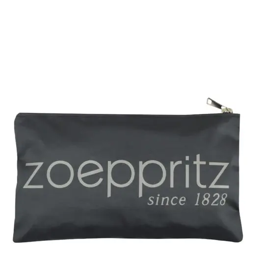 Clutch for women with Zoeppritz label branding in 33x19cm, grey, zoeppritz label clutch