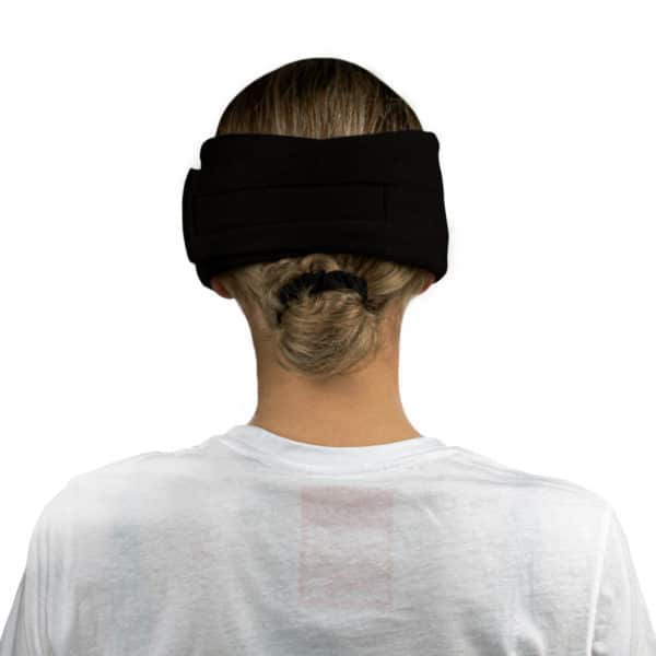 Sleep mask from modal cotton and silk for women and men in black, zoeppritz Close Them