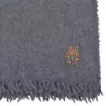 Blanket from alpaca, medium grey in 130x180cm, zoeppritz Mad Attitude 