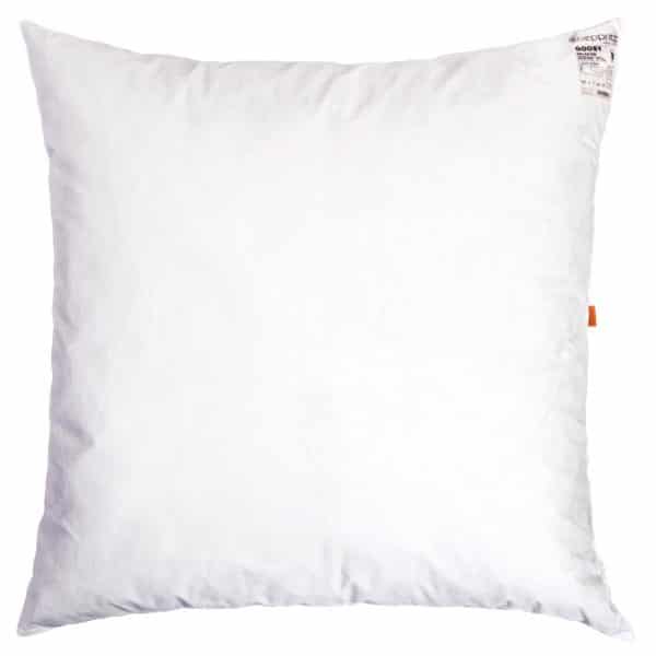 Cushion from cotton, feather and airchips, white in 45x45cm, zoeppritz Goosy