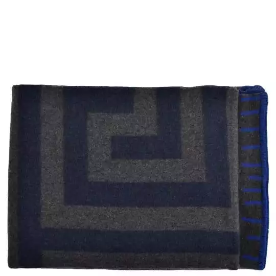 Blanket from merino wool and cashmere, charcoal in 150x200cm, zoeppritz Insignia