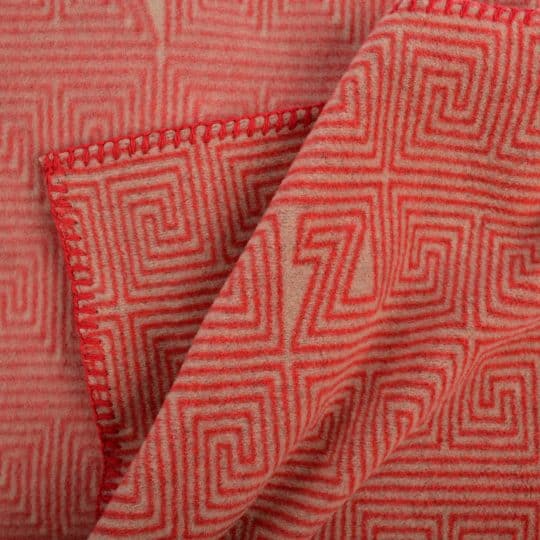 Blanket from polyester and viskose, red in 140x180cm, zoeppritz Absurd Centuries