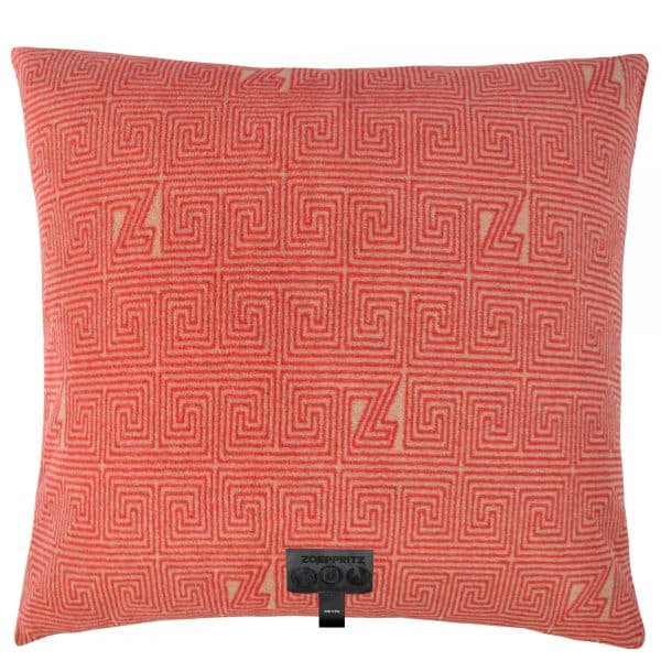 Cushion cover from polyester and viskose, red in 60x60cm, zoeppritz Absurd Centuries