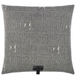 Cushion cover from polyester and viskose, light grey in 60x60cm, zoeppritz Absurd Centuries