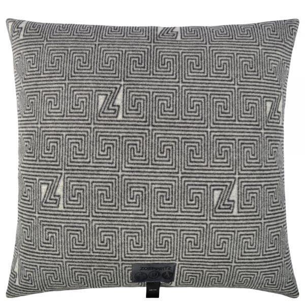 Cushion cover from polyester and viskose, light grey in 60x60cm, zoeppritz Absurd Centuries