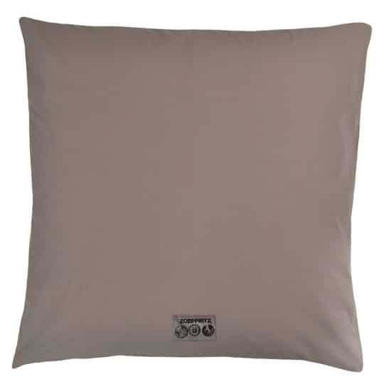 Pillowcase from cotton, taupe in 80x80, zoeppritz Easy