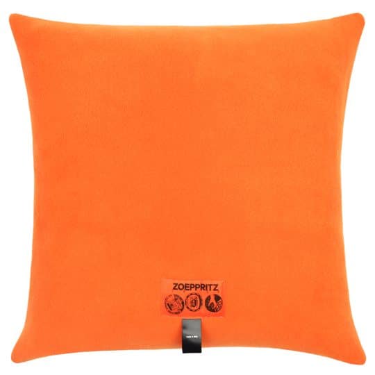 Kissenbezug aus Polyester und Viskose, orange in 50x50cm, zoeppritz, Soft-Fleece