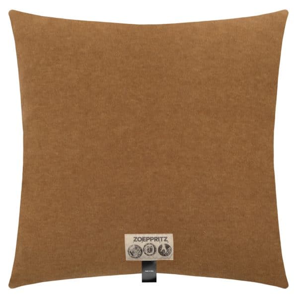 Kissenbezug aus Polyester und Viskose, sahara braun in 40x40cm, zoeppritz, Soft-Fleece