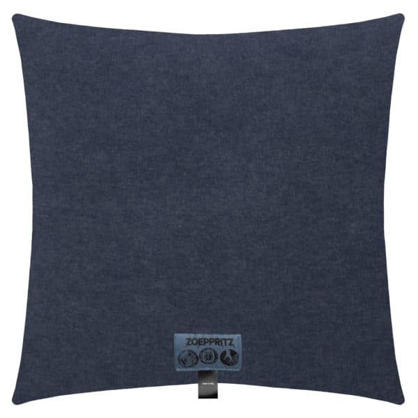Kissenbezug aus Polyester und Viskose, blau in 40x40cm, zoeppritz, Soft-Fleece
