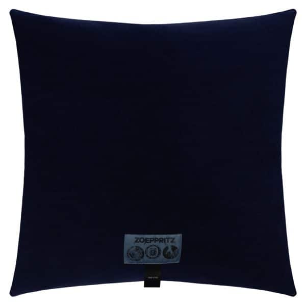 Kissenbezug aus Polyester und Viskose, dunkelblau in 40x40cm, zoeppritz, Soft-Fleece