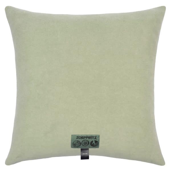 Kissenbezug aus Polyester und Viskose, hellgruen in 40x40cm, zoeppritz, Soft-Fleece